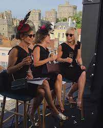 Avril Graham Natalie Morales And Kit Hoover All In The Jackie O Dress By Black Halo During The Royal Wedding Coverage Black Halo Los Angeles Style Black