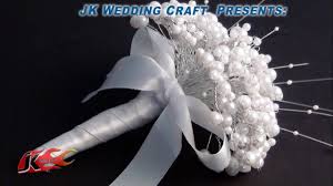 Diy wedding diamond pearl flower bouquet tutorial | jk wedding craft 133. How To Make Pearl Wedding Bouquets Diy Tutorial Jk Wedding Craft 002 Youtube