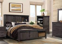 Homy living atascadero dark gray wood finish 4 piece eastern king bedroom set. Scott King Size Storage Bedroom Set Brown Home Furniture Plus Bedding