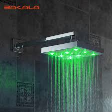 Freeshipping Bakala New Led Light Square Rain Shower Head Bathroom Shower Column Without The Shower Arm B 9002 Shower Head Rain Shower Headsquare Rain Shower Head Aliexpress