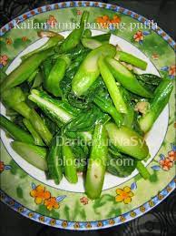 Kailan Tumis Bawang Putih Fresh Dari Kebun Bawang Putih Tumis Makanan