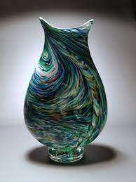 Contemporary Art Glass Vase By Karen Naylor Glass Art Glass Vase Glass Art Contemporary Glass Art