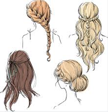 5 Go To Hair Styles For The Busy Mom Hair Vector Hair Illustration Hair Sketch