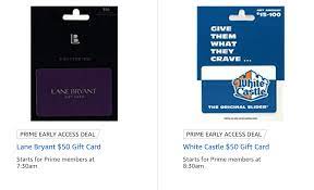 Save big when you purchase gift cards from amazon to enjoy sliders, breakfast, combos, desserts. Amazon Save On White Castle And Lane Bryant Gift Cards Doctor Of Credit
