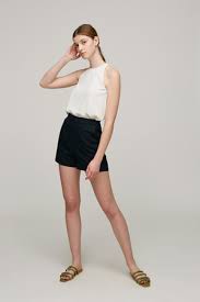 Cotton High Waisted Shorts Our Second Nature