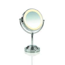 Conair Lighted Pedestal Makeup Mirror Battery Or Ac Adapter Be4nw The Home Depot