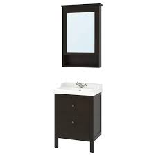 Meuble diy ikea pour une petite salle de bain. Hemnes Rattviken Mobilier Salle De Bain 4 Pieces Brun Noir Runskar Mitigeur Lavabo Ikea Hemnes Ikea Ikea Hemnes