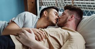 January 07 2021 2:11 pm est. Two Men Kissing In Bed Free Stock Photo