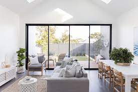 The modern door plays with patterns and textures. Magnum Sliding Stacking Door Vantage Aws Australia