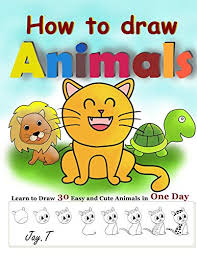Cat, porcupine, bear and bunny. How To Draw Animals For Kids Learn To Draw 30 Easy And Cute Animals In One Day By Jay T