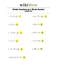Check spelling or type a new query. How To Divide Fractions By A Whole Number 7 Steps With Pictures
