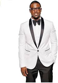 International shipping and returns available. Botong 2 Pieces Shawl White Jacket Black Pants Men Suits Wedding Suits Groom Tuxedos At Amazon Men S Clothing Store