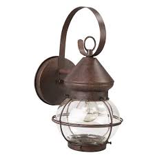 Portfolio Rustic Brown Outdoor Wall Light Front Porch Outdoor Wall Lighting Patio Lights Indoors Outdoor Walls
