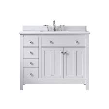 Also unlike the other bathroom vanities listed above, this unit 25. Ove Decors 15vva Adam42 007ei Newcastle 42 Inch White Single Sink Bathroom Vanity With Yves Cultured Marble Top