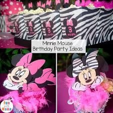 See more party ideas and share yours at catchmyparty.com #catchmyparty #partyideas. Minnie Mouse Birthday Party Ideas Zebra Style Fun With Mama