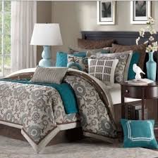 Turquoise cross western bedding comforter set ranch southwestern. Chocolate Gray And Teal Bedding Beautiful Bedroom Colors Bedroom Color Schemes Bedroom Colors