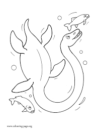 An extinct marine reptile from the time of the dinosaurs. Dinosaurs Elasmosaurus A Sea Dinosaur Coloring Page Dinosaur Coloring Sea Dinosaurs Dinosaur Coloring Page