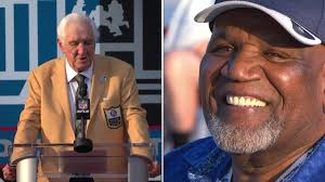 Hall of Fame personnel contributor Gil Brandt celebrates former player Thomas  "Hollywood" Henderson during HOF speech
