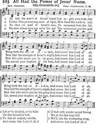 All Hail The Power Of Jesus Name Hymns Lyrics Hymn Sheet Music Printable Hymns