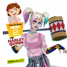 Grab your paper, ink, pens or pencils and lets get started!i have a large. Artstation How To Draw Harley Quinn Fortnite Chapter 2 Drawitcute Com