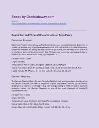 Description Of A Dog Essay Example Dog Essay Essay Examples Essay