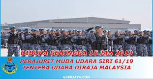 Pemilihan putera, maktab tentera diraja 2019. Pengambilan Tentera Udara Diraja Malaysia 2019 Kini Dibuka