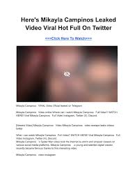 PDF) Heres Mikayla Campinos Leaked Video Viral Hot Full On Twitter