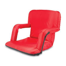 Portable Stadium Chair Bleacher Seat Folding Cushion Padded Sports Recliner Red Picnic Time Bleacher Seating Outdoor Recliner