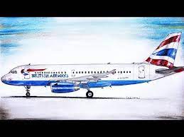 British Airways Airbus A319 Speeddrawing Youtube British Airways Airbus British