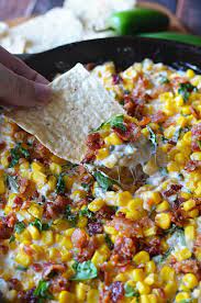 You May Lick Your Finger With These Party Dip Recipes Cheesy Bacon Jalapeno Corn Dip Recipes Corn Dip Recipes Food