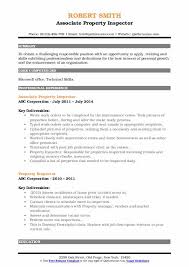 A routine inspection is not a housework inspection; Property Inspector Resume Samples Qwikresume