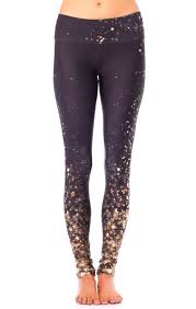 goldsheep falling gold lights legging fitness fashion