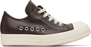 Rick Owens: Brown Temple Extreme Low Sneakers | SSENSE Singapore