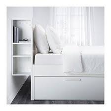 Brimnes Bedframe Met Opberger En Bedeinde Wit Luroy 160x200 Cm Bedframe Bed In Kast Ruimtebesparende Bedden