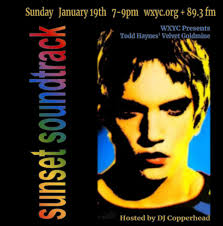 Join DJ Copperhead this Sunday (7-9pm) for a deep dive into the rise and  fall of Ziggy and Iggy in Todd Haynes' 1998 tribute to '70s glam-rock,  VELVET GOLDMINE! Inspired by the