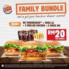 Birbirinden lezzetli burger king® ürünleri ile harmanlanmış, değişik fırsatlar sizleri burger king corporation, burger king markası ve ambleminin tek sahibidir. Now Till 30 Jun 2020 Burger King Family Bundle Promotion Everydayonsales Com