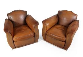 Pair Of French Mid Century Leather Club Armchairs On Aluminium Feet And Solid Hardwood Frame 1960s Club Armchair Armchair Retro Furniture