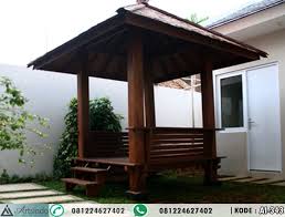 Jual Gazebo Minimalis Kayu Jati Model Gazebo Atap Sirap Kayu Ulin Gazebo Kayu Jati Minimalis