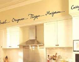 Kitchen Soffit Stencils Kitchen Words Spices Wall Border So Ffit Border Vinyl Wall Decor Decal Wall Vinyl Decor Kitchen Soffit Kitchen Words