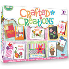 Card making supplies, material and tools: Toykraft Craft Kit For Kids Cards Crafted Creations Card Making Activity Kit Greeting Cards Decoration Material Kit Kids Aged 7 Years To Adults Amazon In Office Products