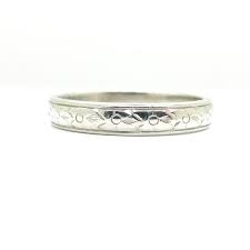 Art Deco Engraved Platinum Wedding Band C1930 S Antique Etsy Platinum Wedding Band Wedding Rings Vintage Fine Jewelry