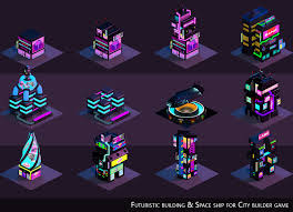 Artstation 3d Cyberpunk Building Qinlun Huang