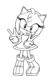 Search through 623,989 free printable colorings at getcolorings. Sonic Boom Amy Rose Makes The Sign Of Victory With Her Fingers