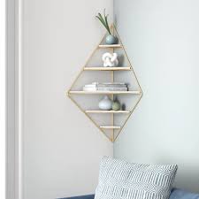 Leroy Decorative Mid Century Modern Corner Wall Shelf Reviews Allmodern In 2020 Corner Decor Corner Wall Shelves Corner Wall