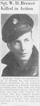 SSGT Walter Douglas “Snooks” Brewer (1917-1944)