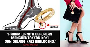 Sebab kenapa ianya haram kerana gelang ini dilazimi oleh wanita. Haram Wanita Pakai Gelang Kaki Berloceng Hentakkan Kaki Kasut Tumit Tinggi