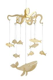 Sea Creatures Wooden Mobile Baby Mobile Whale Mobile Whale Nursery