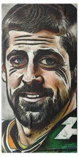 Arron Rodgers Green Bay Packers 1 Beach Towel