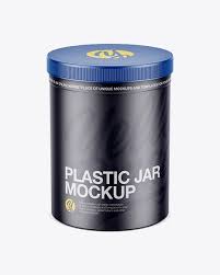 Matte Plastic Jar Mockup High Angle Shot In Jar Mockups On Yellow Images Object Mockups Mockup Free Psd Plastic Jars Psd Mockup Template