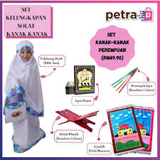 For more information and source, see on this link : Sale Set Kelengkapan Solat Kanak Kanak Perempuan Shopee Malaysia